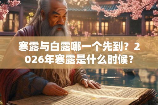寒露与白露哪一个先到？2026年寒露是什么时候？