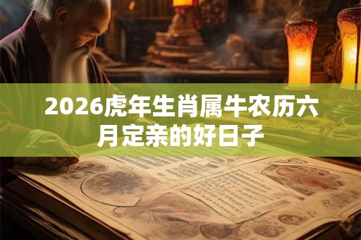 2026虎年生肖属牛农历六月定亲的好日子