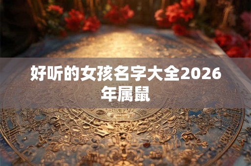 好听的女孩名字大全2026年属鼠 好听的女孩名字大全2026年属鼠