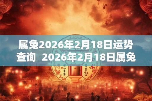 属兔2026年2月18日运势查询  2026年2月18日属兔人运势