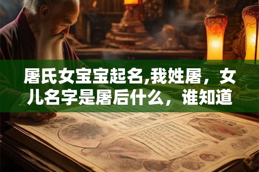 屠氏女宝宝起名,我姓屠，女儿名字是屠后什么，谁知道？