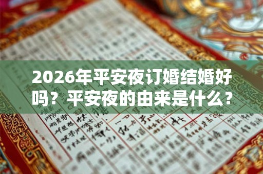 2026年平安夜订婚结婚好吗？平安夜的由来是什么？