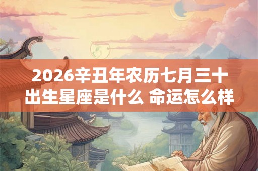 2026辛丑年农历七月三十出生星座是什么 命运怎么样 2026辛丑年农历七月三十出生星座是什么 命运怎么样