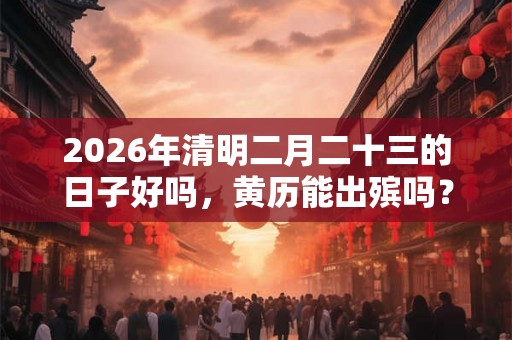2026年清明二月二十三的日子好吗，黄历能出殡吗？