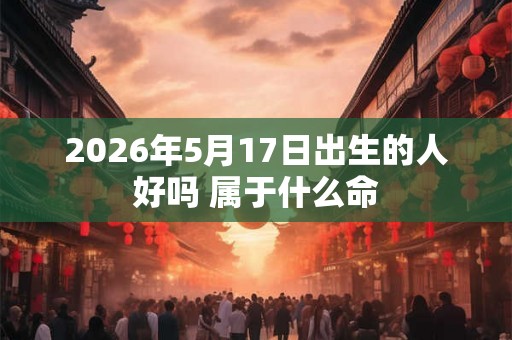2026年5月17日出生的人好吗 属于什么命