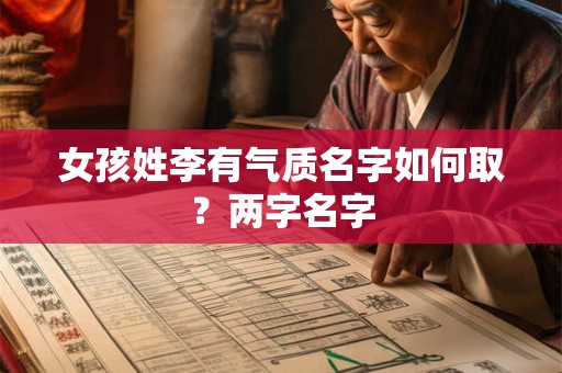 女孩姓李有气质名字如何取？两字名字