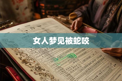 女人梦见被蛇咬