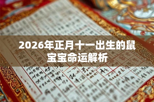 2026年正月十一出生的鼠宝宝命运解析