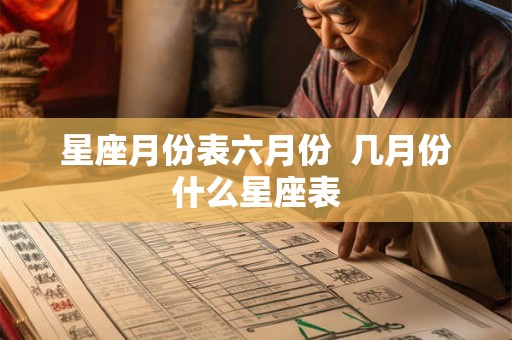 星座月份表六月份  几月份什么星座表
