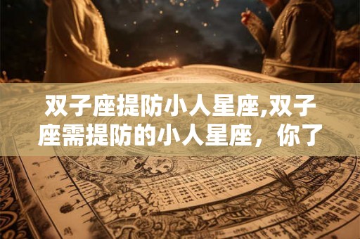 双子座提防小人星座,双子座需提防的小人星座，你了解吗？