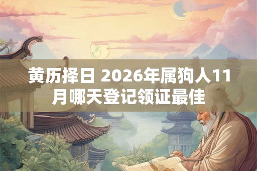 黄历择日 2026年属狗人11月哪天登记领证最佳