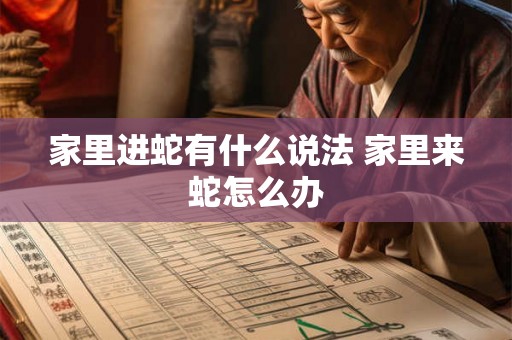 家里进蛇有什么说法 家里来蛇怎么办