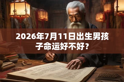2026年7月11日出生男孩子命运好不好？