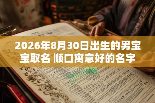 2026年8月30日出生的男宝宝取名 顺口寓意好的名字