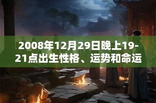 2008年12月29日晚上19-21点出生性格、运势和命运