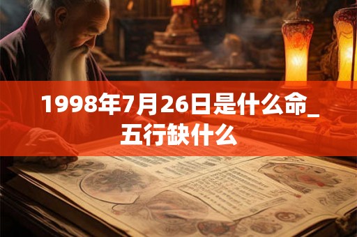 1998年7月26日是什么命_五行缺什么