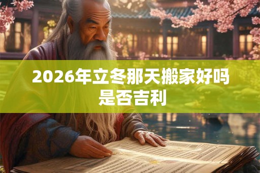 2026年立冬那天搬家好吗 是否吉利
