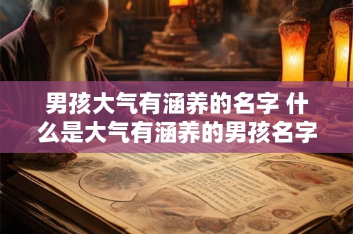 男孩大气有涵养的名字 什么是大气有涵养的男孩名字