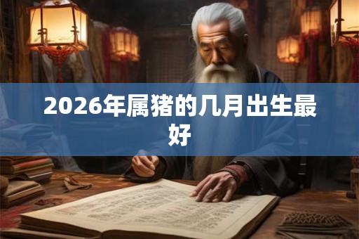 2026年属猪的几月出生最好