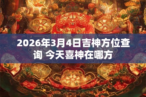 2026年3月4日吉神方位查询 今天喜神在哪方 2026年3月4日吉神方位查询 今天喜神在哪方