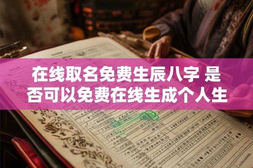 在线取名免费生辰八字 是否可以免费在线生成个人生辰八字并取名