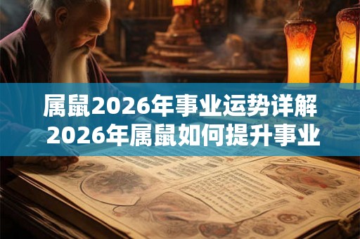 属鼠2026年事业运势详解 2026年属鼠如何提升事业运