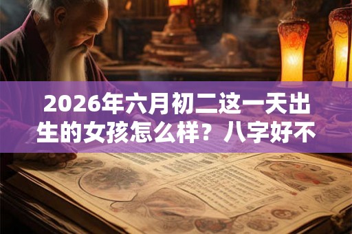 2026年六月初二这一天出生的女孩怎么样？八字好不好
