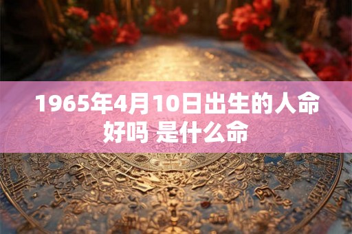 1965年4月10日出生的人命好吗 是什么命