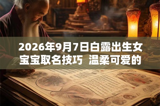 2026年9月7日白露出生女宝宝取名技巧  温柔可爱的名字