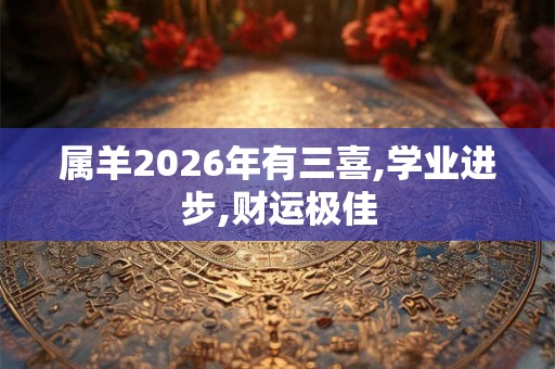 属羊2026年有三喜,学业进步,财运极佳
