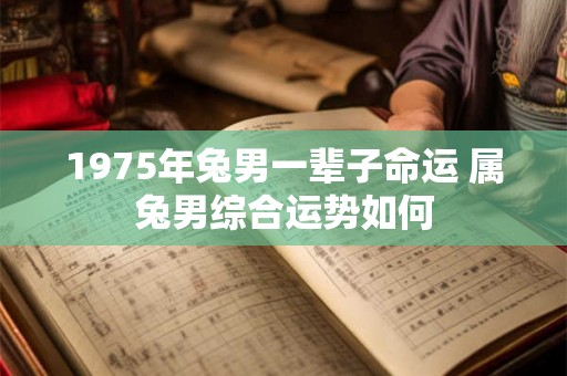 1975年兔男一辈子命运 属兔男综合运势如何