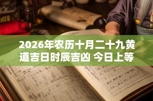 2026年农历十月二十九黄道吉日时辰吉凶 今日上等好时辰查询 2026年农历十月二十九黄道吉日时辰吉凶 今日上等好时辰查询