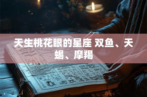天生桃花眼的星座 双鱼、天蝎、摩羯 天生桃花眼的星座 双鱼、天蝎、摩羯