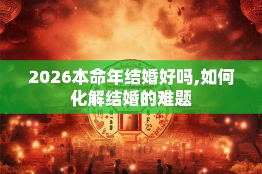2026本命年结婚好吗,如何化解结婚的难题