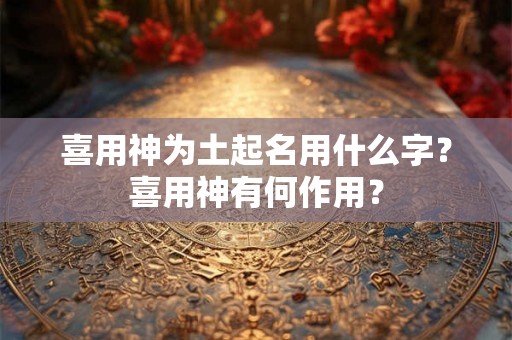 喜用神为土起名用什么字？喜用神有何作用？