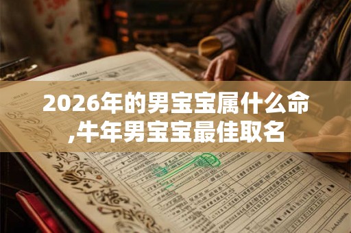 2026年的男宝宝属什么命,牛年男宝宝最佳取名