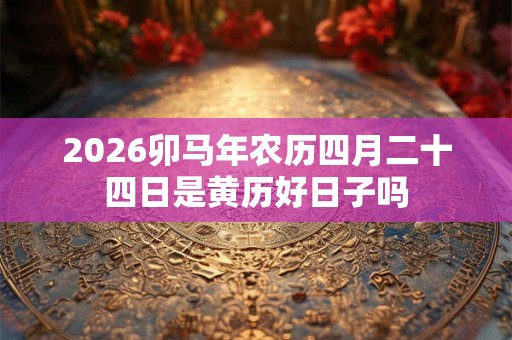 2026卯马年农历四月二十四日是黄历好日子吗