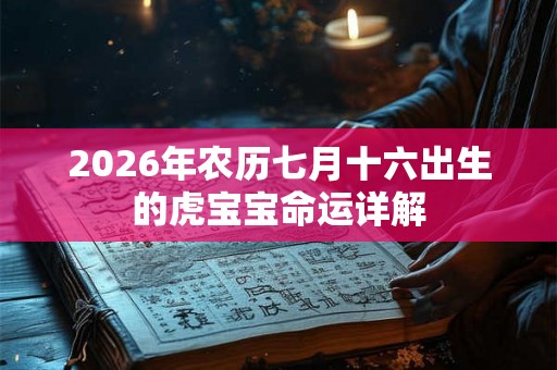 2026年农历七月十六出生的虎宝宝命运详解