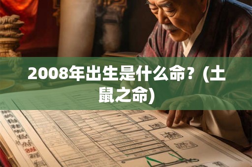 2008年出生是什么命?(土鼠之命) 2008年出生是什么命?(土鼠之命)