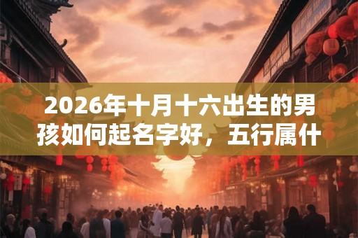 2026年十月十六出生的男孩如何起名字好，五行属什么