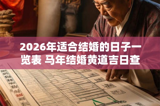 2026年适合结婚的日子一览表 马年结婚黄道吉日查询