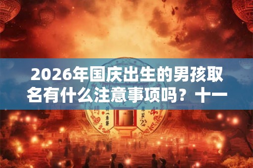 2026年国庆出生的男孩取名有什么注意事项吗？十一出生应该怎么取名？