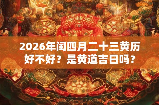 2026年闰四月二十三黄历好不好？是黄道吉日吗？