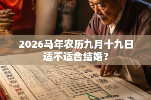 2026马年农历九月十九日适不适合结婚？