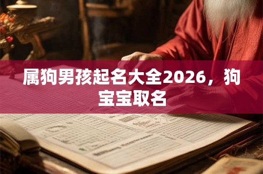 属狗男孩起名大全2026,狗宝宝取名 属狗男孩起名大全2026,狗宝宝取名