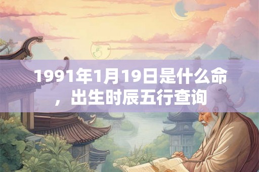 1991年1月19日是什么命，出生时辰五行查询