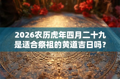 2026农历虎年四月二十九是适合祭祖的黄道吉日吗？