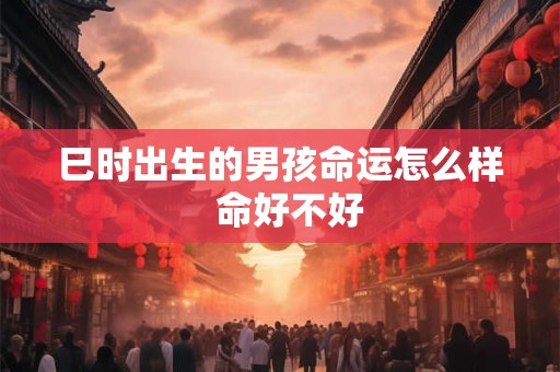 巳时出生的男孩命运怎么样  命好不好