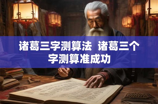诸葛三字测算法  诸葛三个字测算准成功