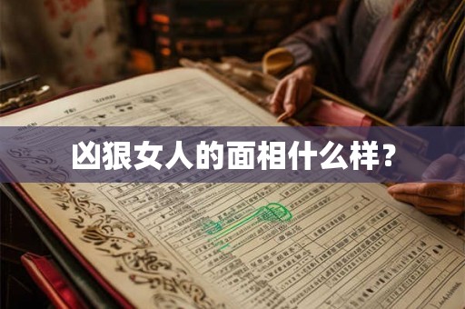 凶狠女人的面相什么样? 凶狠女人的面相什么样?